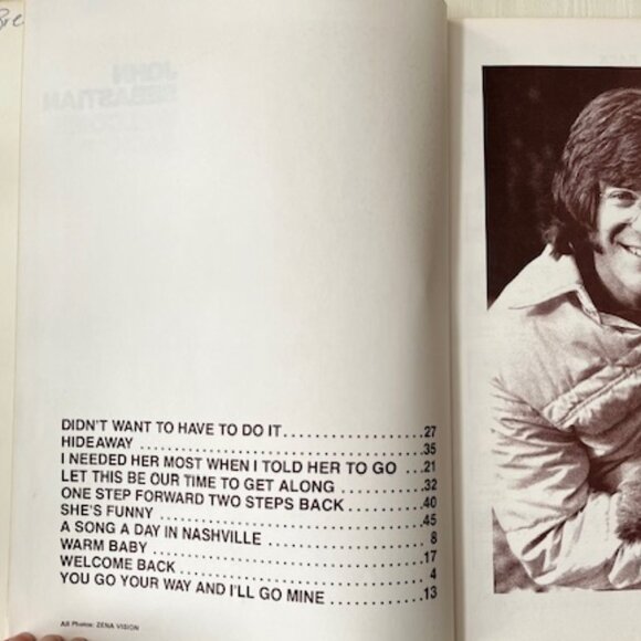 1976 JOHN SEBASTIAN SONGBOOK | MUSIC BOOK, Welcome back with Tablature Notes - Picture 4 of 5